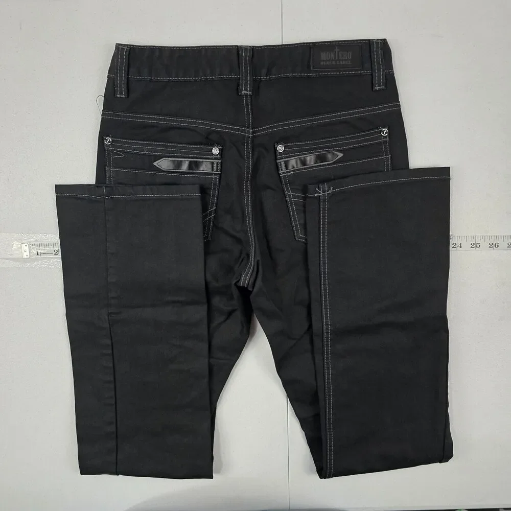 Montero straight jeans 30x32‎ mens dark wash black 4824